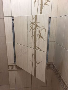 Люк под плитку Нажимной Секрет-Лайт 2 створки 1150*350 Люк под плитку Нажимной Секрет-Лайт 2 створки 1150*350